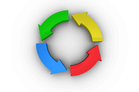 colorful rotating arrows icon on transparent background - Download Free Stock Videos Pikwizard.com