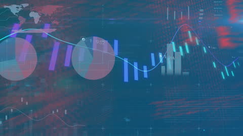 Digital Financial Data with Futuristic Interface Theme