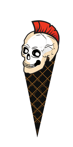 punk skull ice cream cone on transparent background - Download Free Stock Videos Pikwizard.com