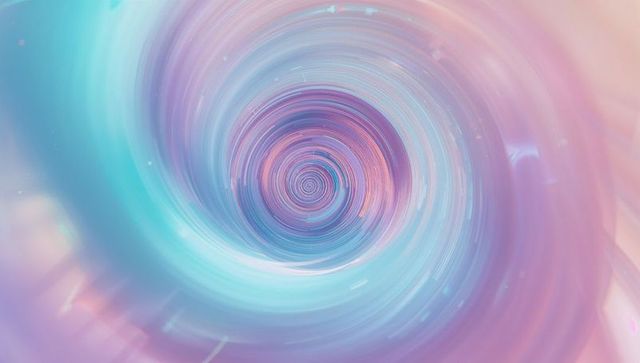 Vibrant Pastel Spiral Vortex Creating Dreamlike Pattern