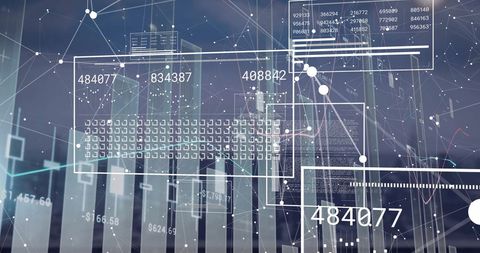 Financial Data Integration Cityscape Background Concept - Download Free Stock Images Pikwizard.com