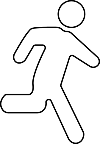 minimalist running figure silhouette on transparent background - Download Free Stock Videos Pikwizard.com
