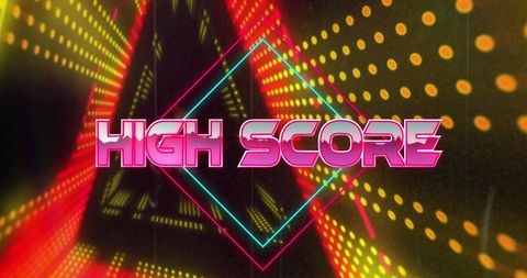 Retro high score gaming banner