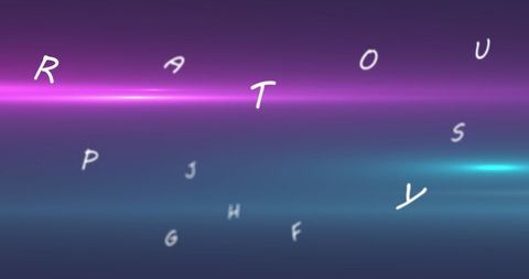 abstract floating letters with vibrant color technology theme - Download Free Stock Images Pikwizard.com
