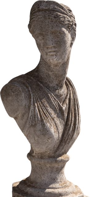 Transparent Weathered Stone Sculpture Of Woman Bust Showing Historical Art - Download Free Stock Videos Pikwizard.com