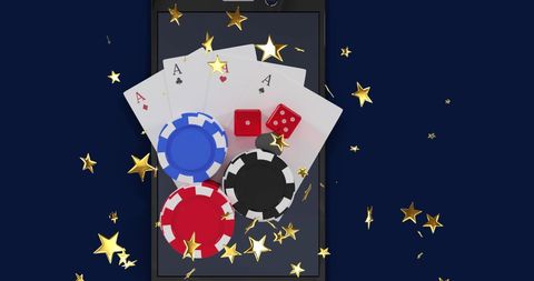 Gambling Concept with Casino Chips and Playing Cards on Smartphone - Download Free Stock Images Pikwizard.com
