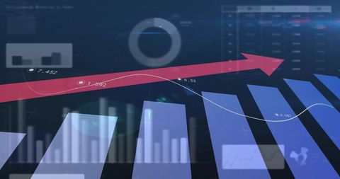 Digital Financial Analysis with Dynamic Graph - Download Free Stock Images Pikwizard.com