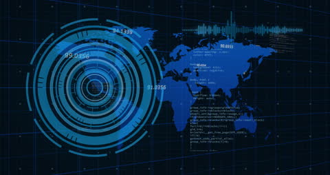 Digital Global Finance Data with Overlaying Graphics