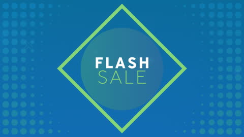 Dynamic Flash Sale Advertisement with Geometric Design
