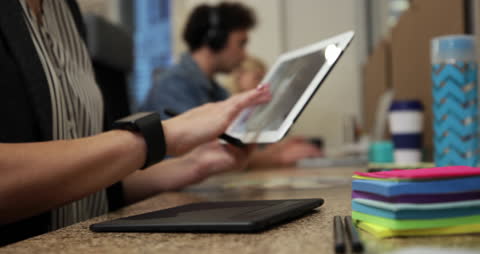 Creative Professional Using Digital Tools in Modern Office