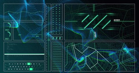 Futuristic Dashboard Interface with Digital Hologram and Coding Elements - Download Free Stock Images Pikwizard.com
