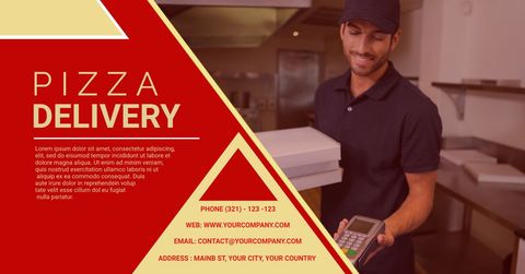 reliable and prompt pizza delivery service - Download Free Stock Templates Pikwizard.com