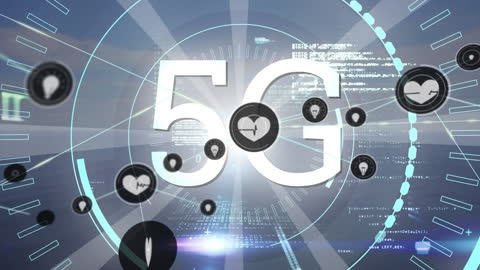 5G Network Digital Connectivity Concept with Data Visualization