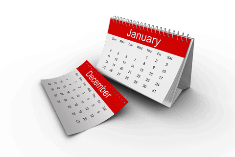 transparent calendar with falling december sheet stylized presentation - Download Free Stock Videos Pikwizard.com