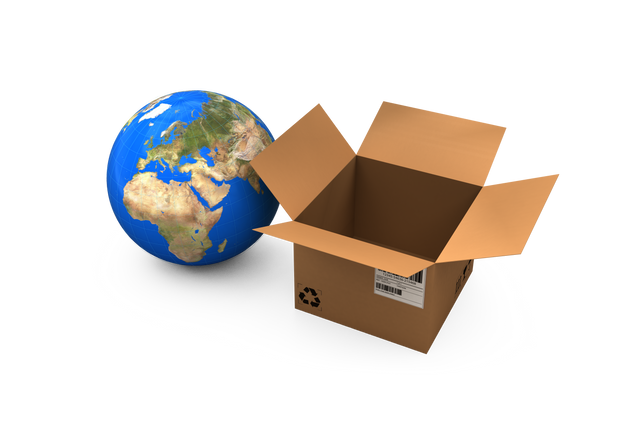 Transparent Earth Next to Open Cardboard Box - Download Free Stock Videos Pikwizard.com