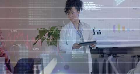 Doctor Analyzing Data Trends with Tablet in Office - Download Free Stock Images Pikwizard.com