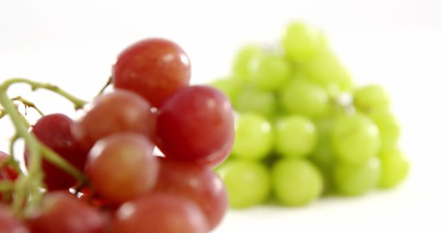 Close-up of Red and Green Grapes with White Background - Download Free Stock Images Pikwizard.com