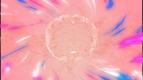 Colorful Animated Brain With Energy Trails ón Textured Background