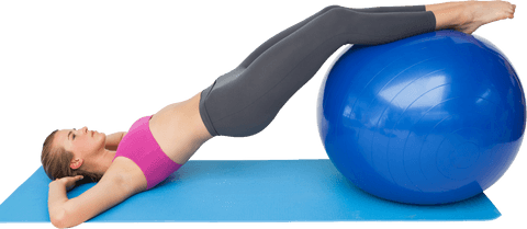 Transparent Fitness Exercise with Stability Ball - Download Free Stock Videos Pikwizard.com