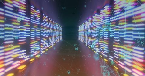 Futuristic Digital Interface with Virtual Data Network - Download Free Stock Images Pikwizard.com