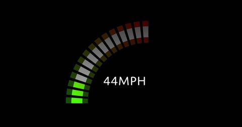 Digital Car Speedometer Gauge Displaying 44 MPH - Download Free Stock Images Pikwizard.com