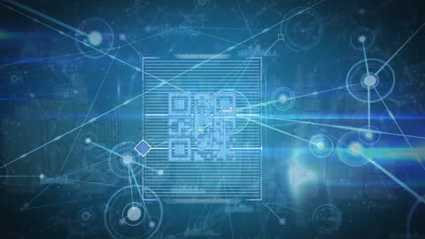 Digital Network with QR Code Virtual Display