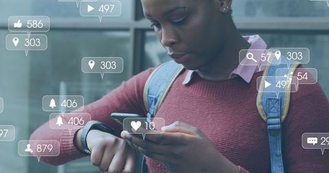 Digital connection with social media notifications