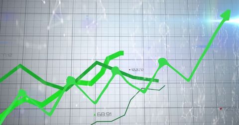 green financial chart with upward trend line spikes dramatically - Download Free Stock Images Pikwizard.com