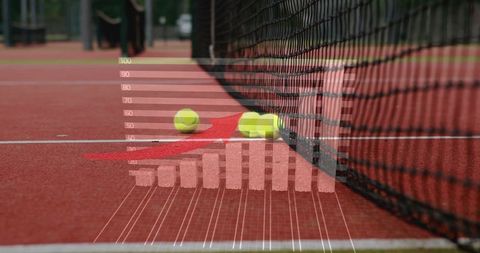 Tennis Performance Analytics Concept with Data Overlay