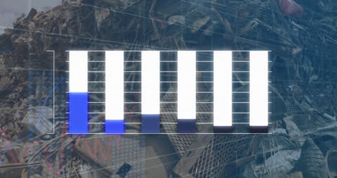 Data Processing Animation Over Rubbish Dump
