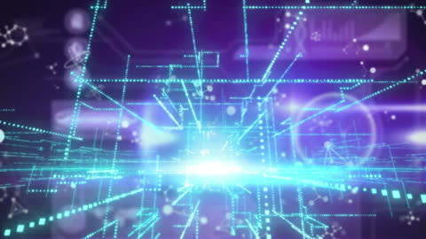 Futuristic Digital Network with Topographic Design