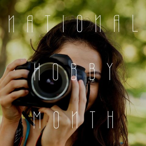 woman enthusiastically embracing photography for national hobby month - Download Free Stock Templates Pikwizard.com