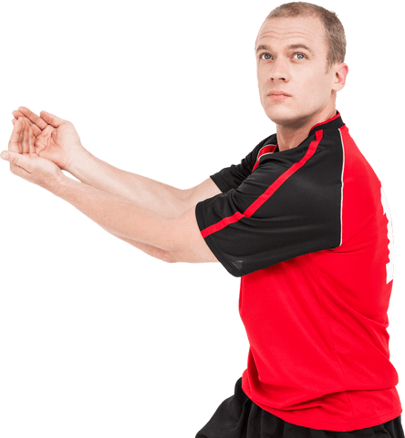 sportsman posing confidently for volleyball with transparent background - Download Free Stock Videos Pikwizard.com