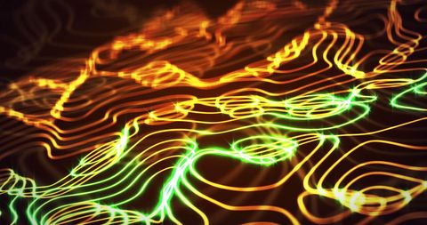 Glowing Contour Lines on Dark Background with Dynamic Motion - Download Free Stock Images Pikwizard.com