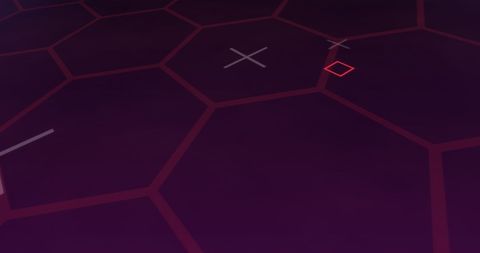 Digital Grid of Illuminated Red Hexagons on Dark Background - Download Free Stock Images Pikwizard.com
