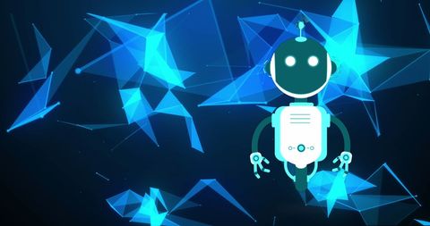 AI Chatbot with Digital Networks on Black Background - Download Free Stock Images Pikwizard.com