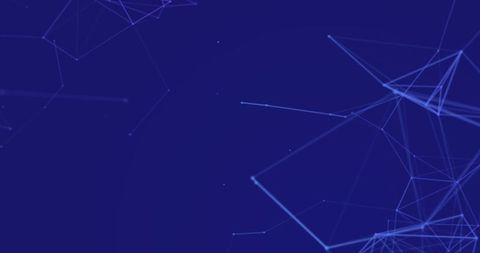 Abstract Network Digital Connections on Blue Background