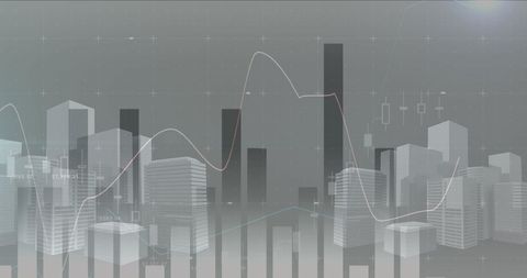Abstract Cityscape with Financial Data Overlays - Download Free Stock Images Pikwizard.com