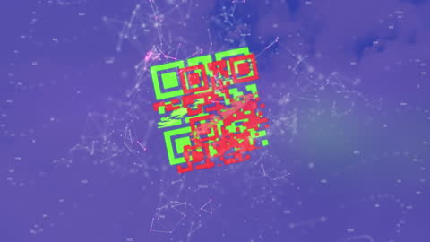 Digital QR Code with Abstract Equations and Connectivity Concept