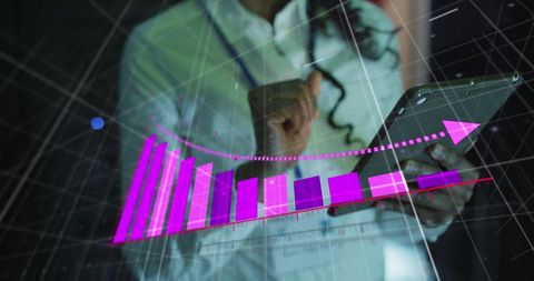 Female IT Engineer Analyzing Futuristic Data Visualization - Download Free Stock Images Pikwizard.com
