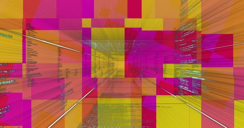 Abstract Digital Data Processing with Colorful Squares - Download Free Stock Images Pikwizard.com