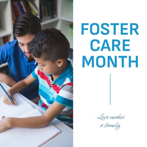Father and Son Bond During Foster Care Month - Download Free Stock Templates Pikwizard.com