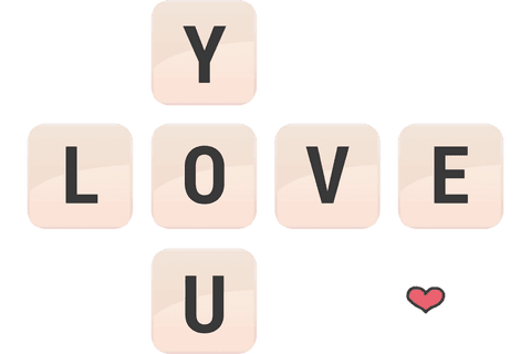 Love You Text in Cross Pattern on Transparent Background - Download Free Stock Videos Pikwizard.com