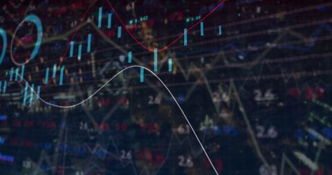 Dynamic Financial Data and Analysis Display - Download Free Stock Images Pikwizard.com