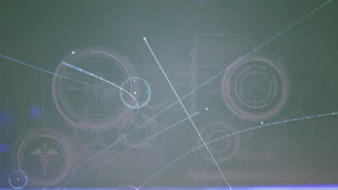 Digital Interface with Futuristic Graphics on Graph Background