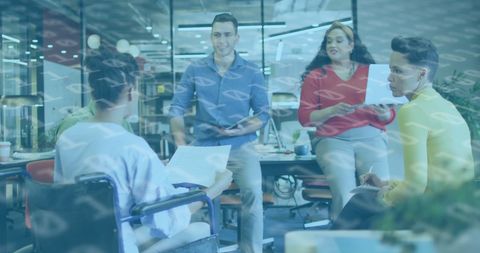 Diverse Team Discussing Digital Data Concepts