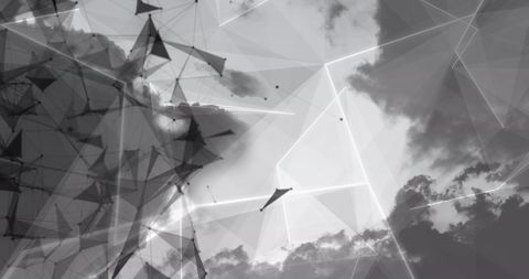 Abstract Grey Background with Moving Black Shapes and Clouds - Download Free Stock Images Pikwizard.com