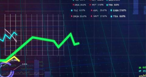 Financial Graph with Data Analysis and Market Statistics - Download Free Stock Images Pikwizard.com