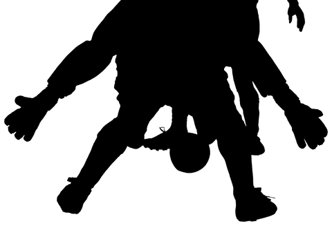 Silhouette of man on transparent background for business concepts