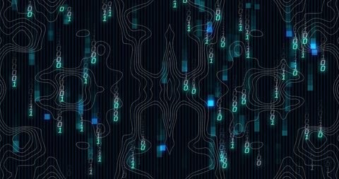 Abstract Digital Binary Code Background with Global Connections Concept - Download Free Stock Images Pikwizard.com